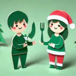 Balanced holiday eating tips to prevent overeating shared by friends.