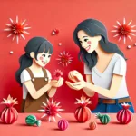 A mother and daughter making popping bonbons, ideal for picky eaters and a fun family activity, providing a good experience.